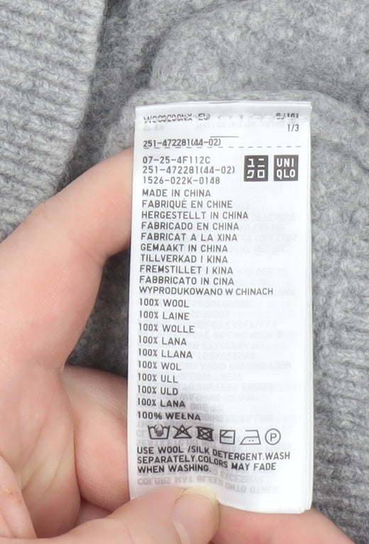 Uniqlo Comptoir Des Cotonniers Womens Grey Wool Crew Neck Pullover Jumper 2XL
