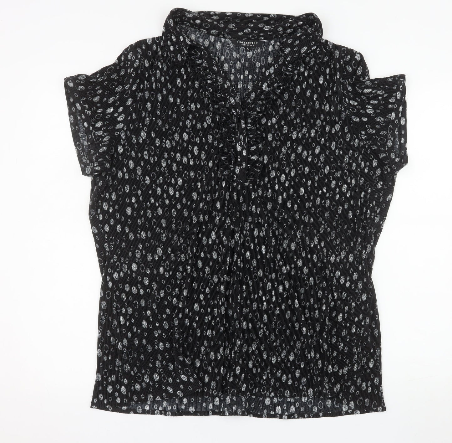 Debenhams Collection Women's Black Floral Blouse Size 22
