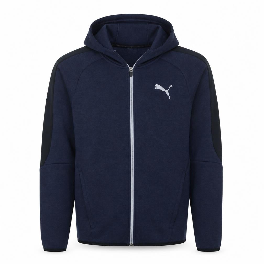 Puma Men's Blue Full Zip Hoodie Size S Lightweight Sportswear