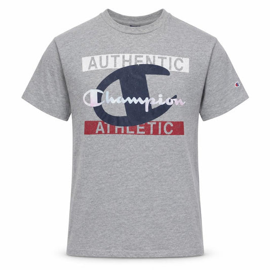 Champion Men’s Grey Athletic Graphic Crew Neck T-Shirt Small