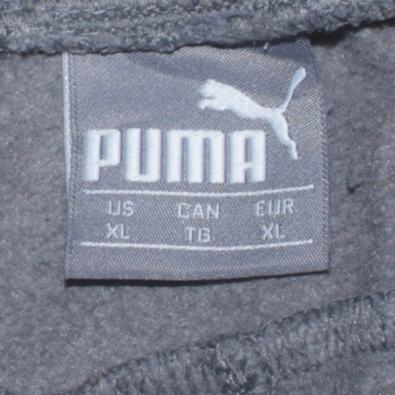 Puma Men's Grey Fleece Jogger Trousers XL Regular Fit