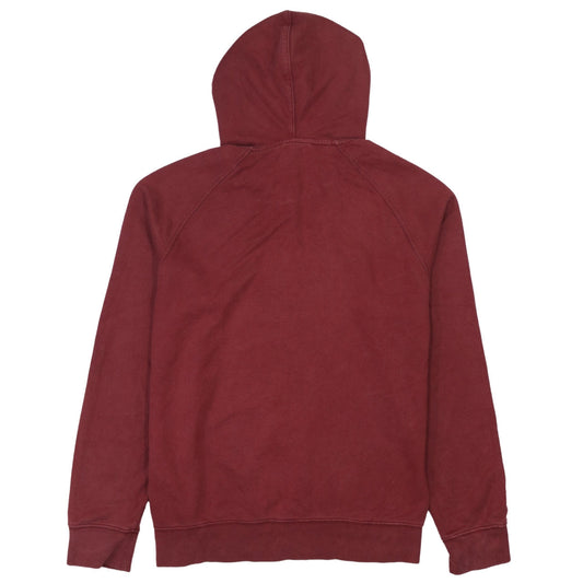 Timberland Men's Red Pullover Hoodie M Graphic Print Fleece