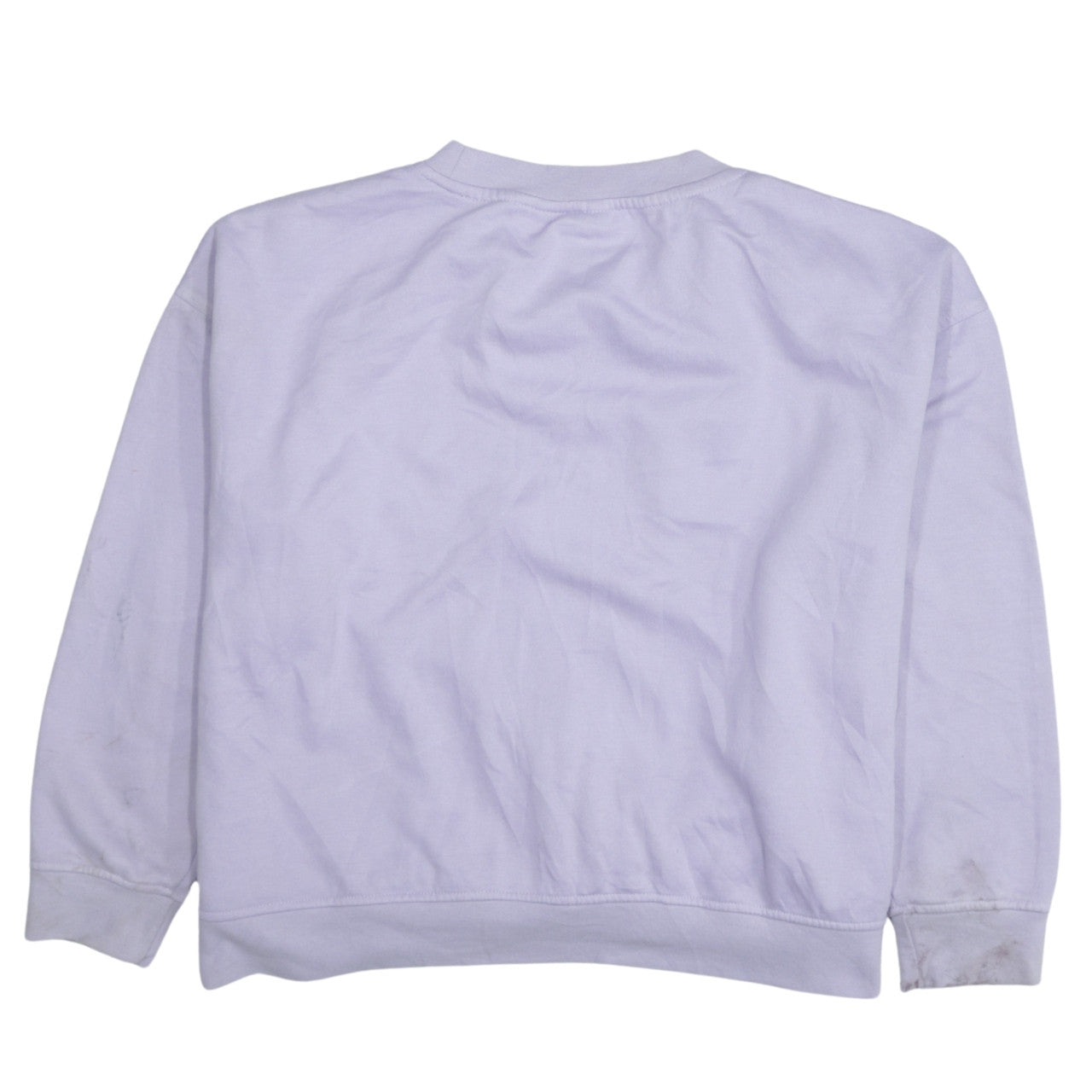 Disney Women Purple Stitch Sweatshirt M 12/14 Crew Neck Pullover