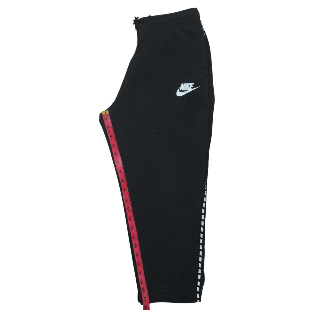 Nike Women’s Black M Track Pants with Side Stripe Drawstring Waist