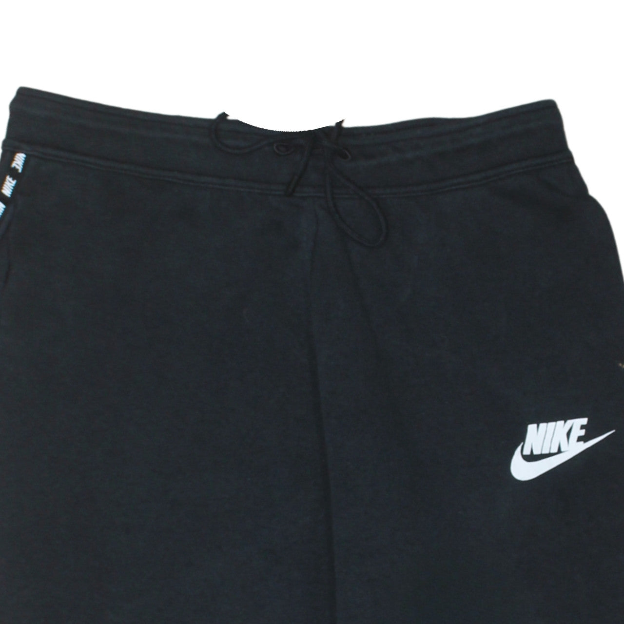 Nike Women’s Black M Track Pants with Side Stripe Drawstring Waist