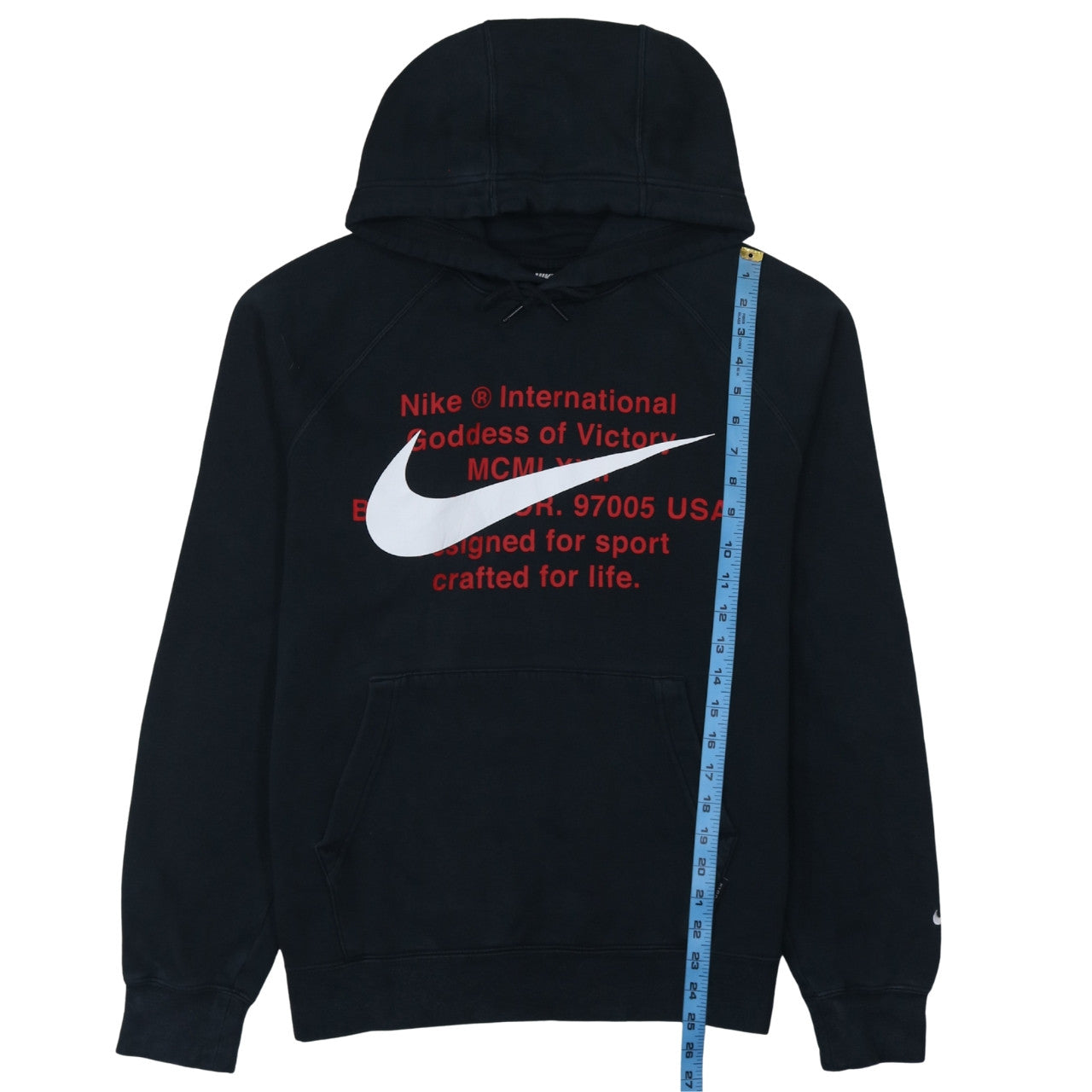 Nike Men's Black Pullover Hoodie M Logo Graphic Fleece Sweatshirt