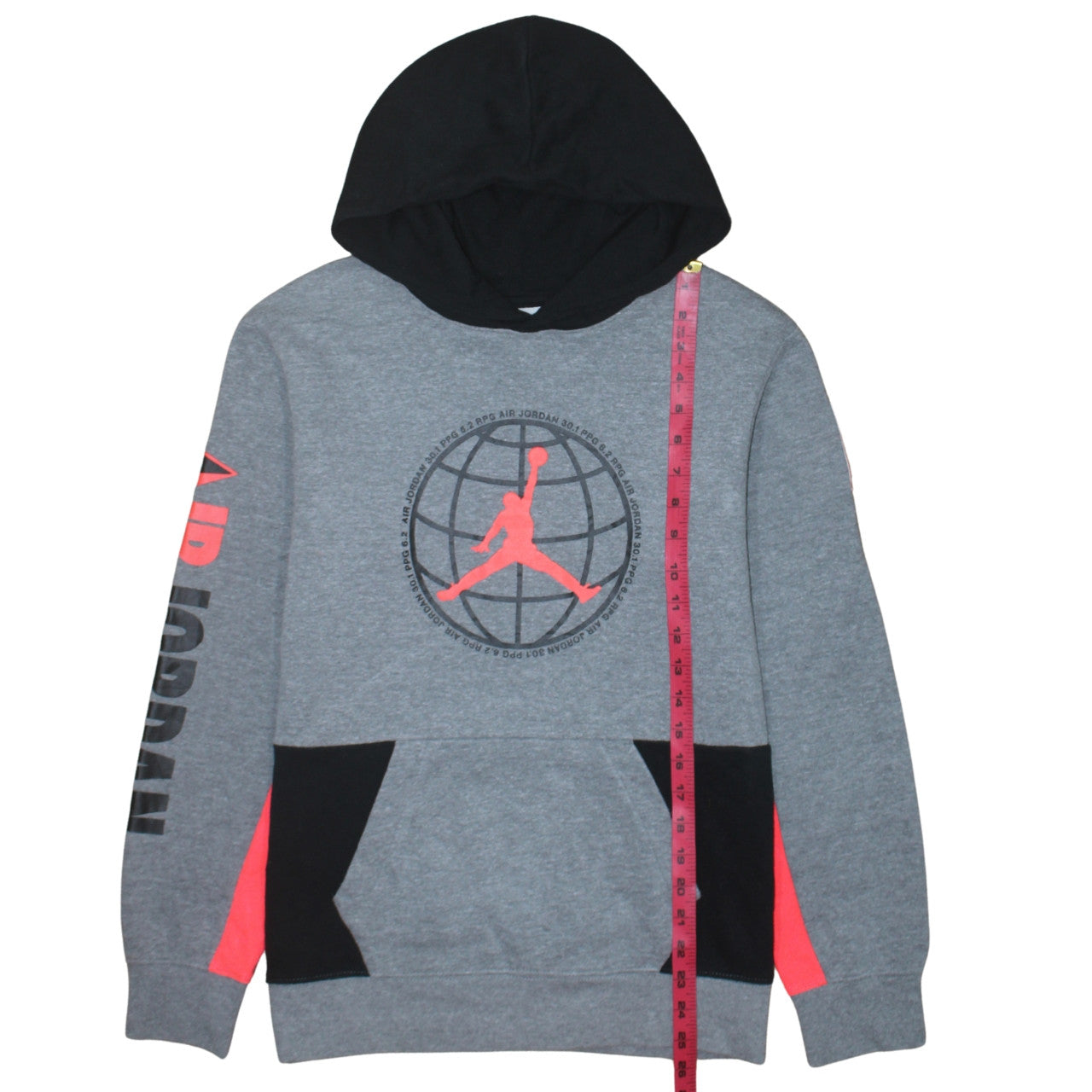 Jordan Boys Grey XL Pullover Hoodie with Logo Graphic Print