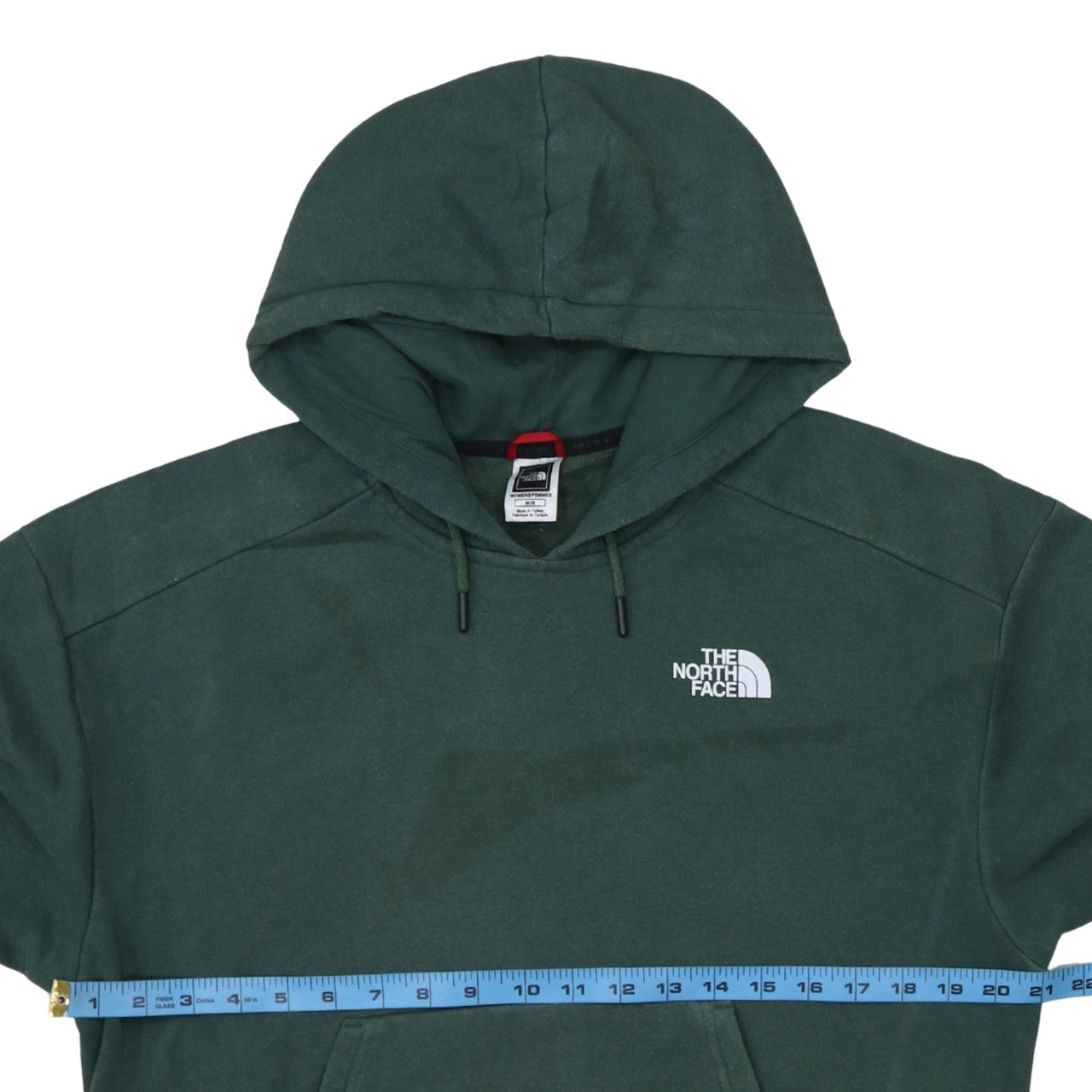 The North Face Womens Green Pullover Hoodie Size M Graphic Print