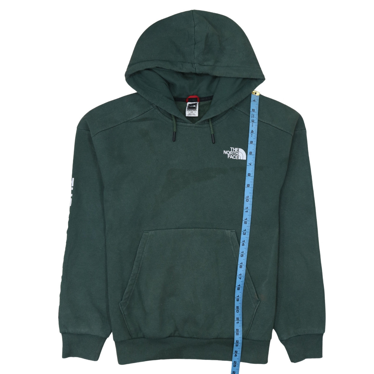 The North Face Womens Green Pullover Hoodie Size M Graphic Print