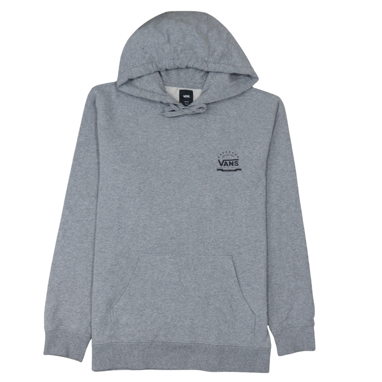 Vans Men’s Grey Pullover Hoodie Medium Regular Fit Logo Skate Style