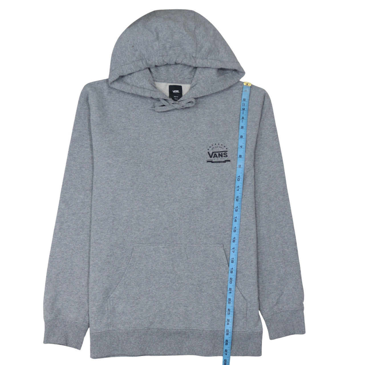 Vans Men’s Grey Pullover Hoodie Medium Regular Fit Logo Skate Style