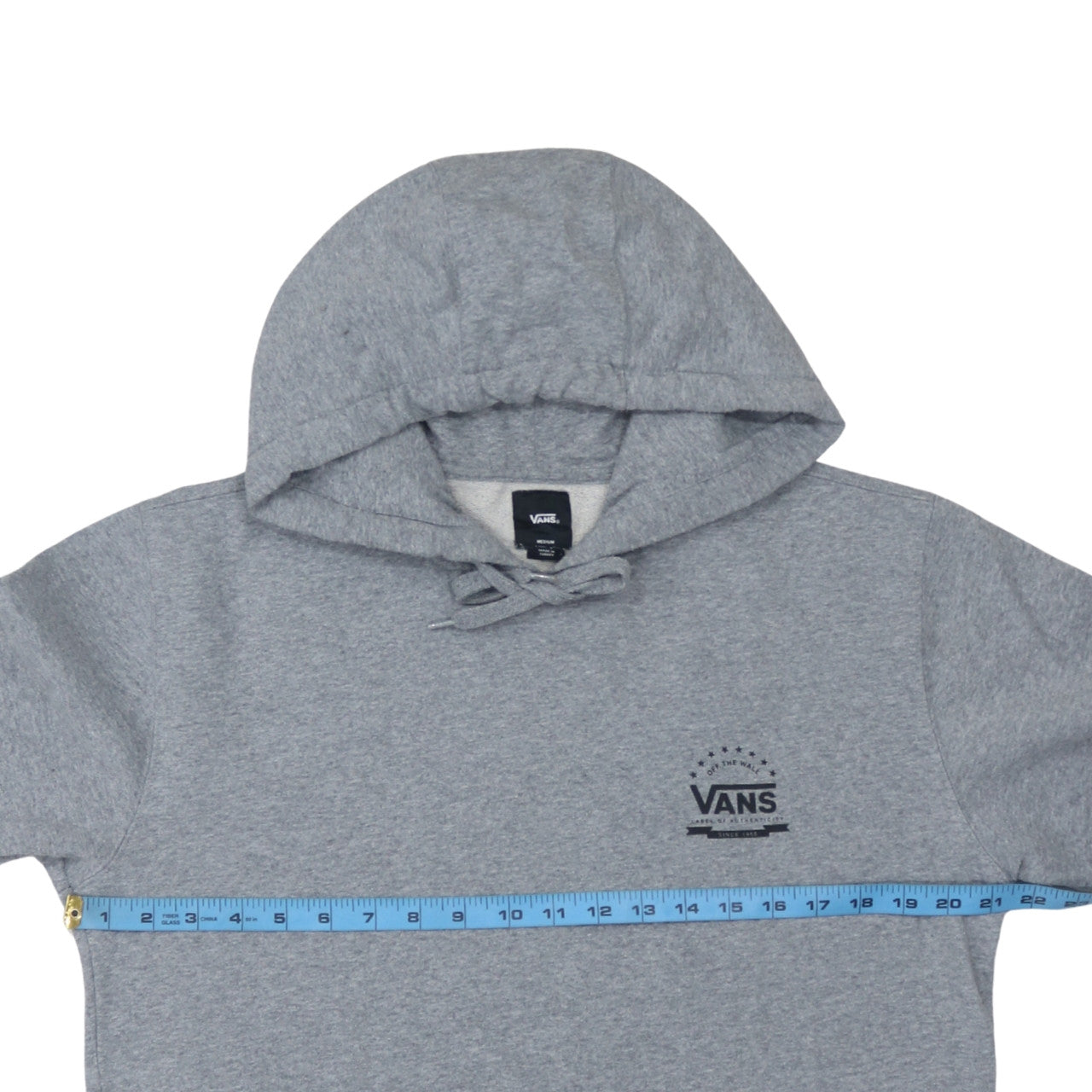 Vans Men’s Grey Pullover Hoodie Medium Regular Fit Logo Skate Style