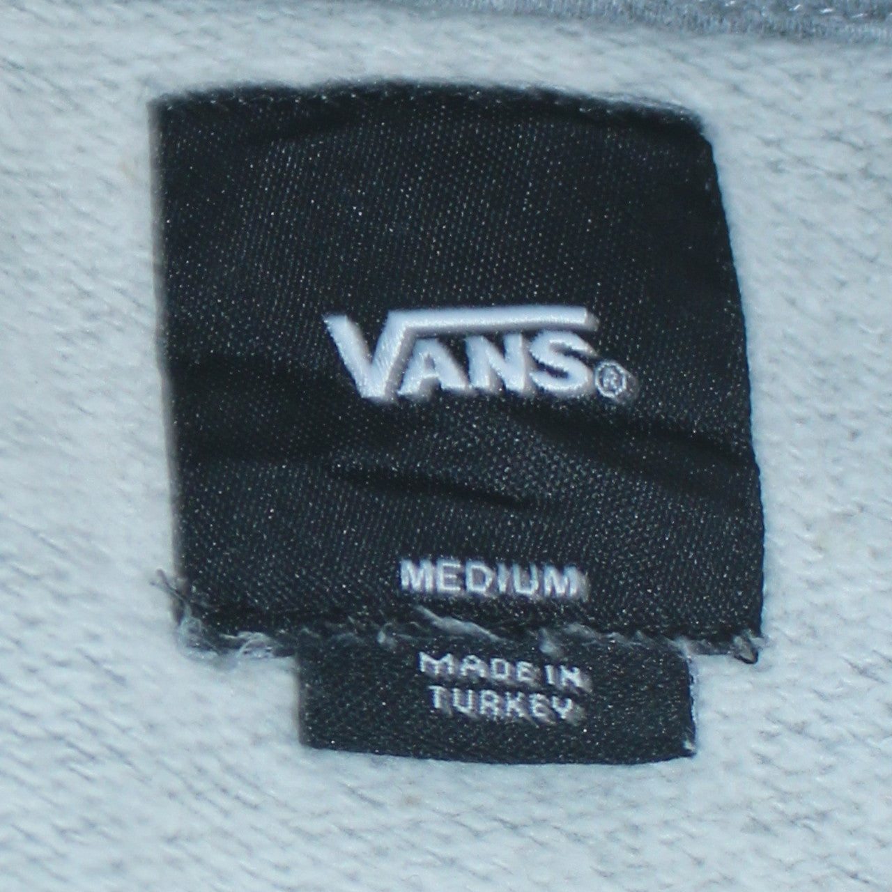 Vans Men’s Grey Pullover Hoodie Medium Regular Fit Logo Skate Style