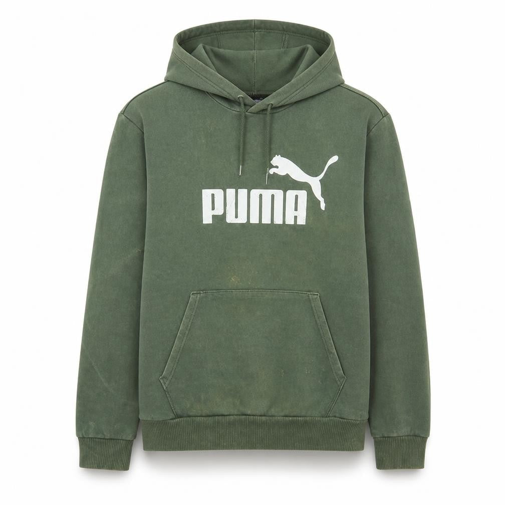 Puma Men's Green Pullover Hoodie Small Regular Fit Fleece