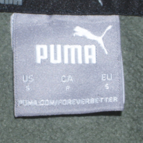 Puma Men's Green Pullover Hoodie Small Regular Fit Fleece