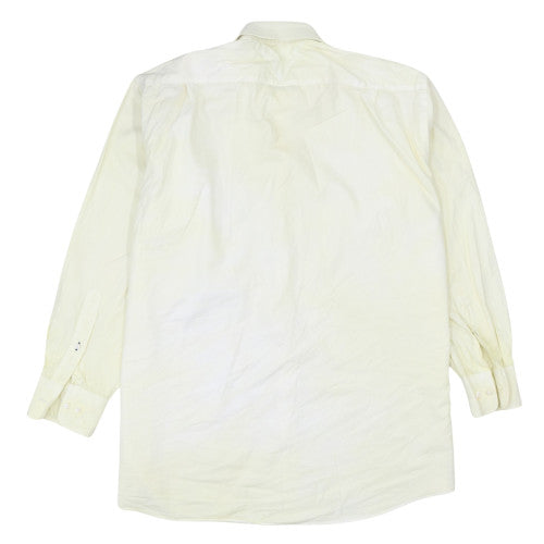 Tommy Hilfiger Men's Ivory Cotton Regular Fit Long Sleeve Shirt L