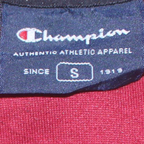 Champion Men's Red 1/4 Zip Fleece Sweatshirt Size S
