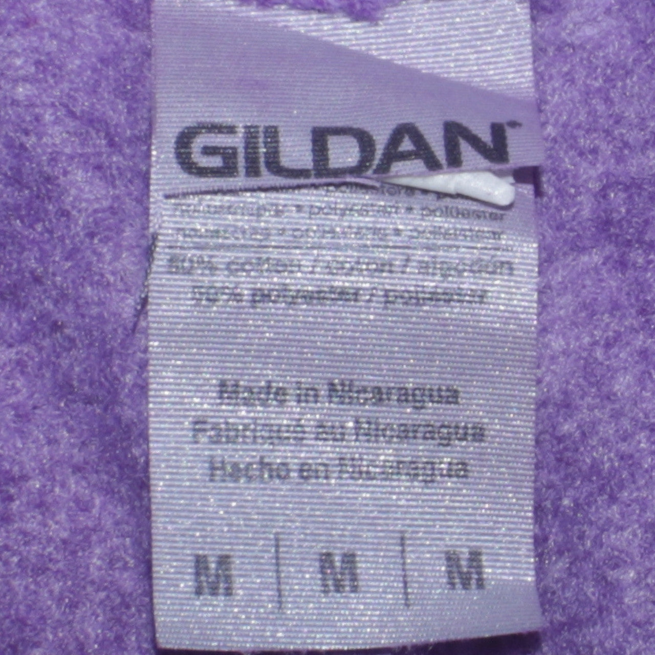 Gildan Men's Purple Pirate Graphic Pullover Hoodie Size M