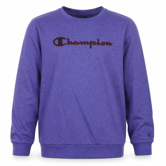 Champion Boys Purple Logo Sweatshirt Size 13-14 Years Crew Neck Fleece