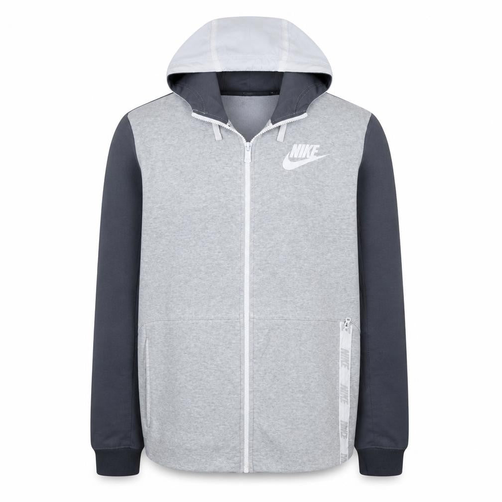 Nike Men's Grey Full Zip Hoodie L Lightweight Sportswear