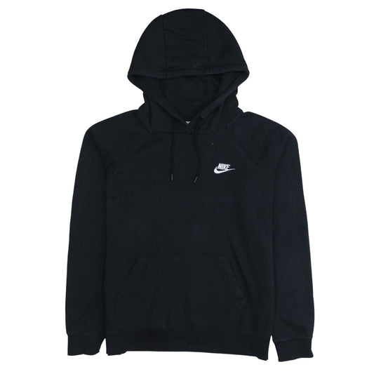 Nike Men's Black Pullover Hoodie M Fleece Logo Sweatshirt