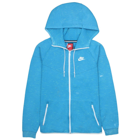 Nike Men’s Blue Full Zip Hoodie Size S Regular Fit Logo Sweatshirt