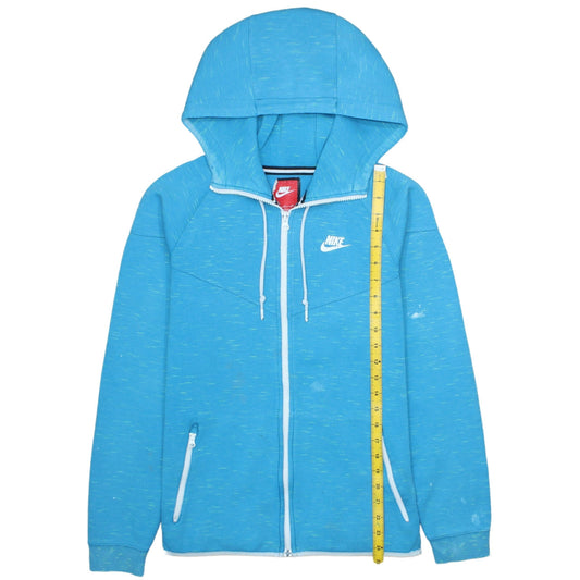 Nike Men’s Blue Full Zip Hoodie Size S Regular Fit Logo Sweatshirt