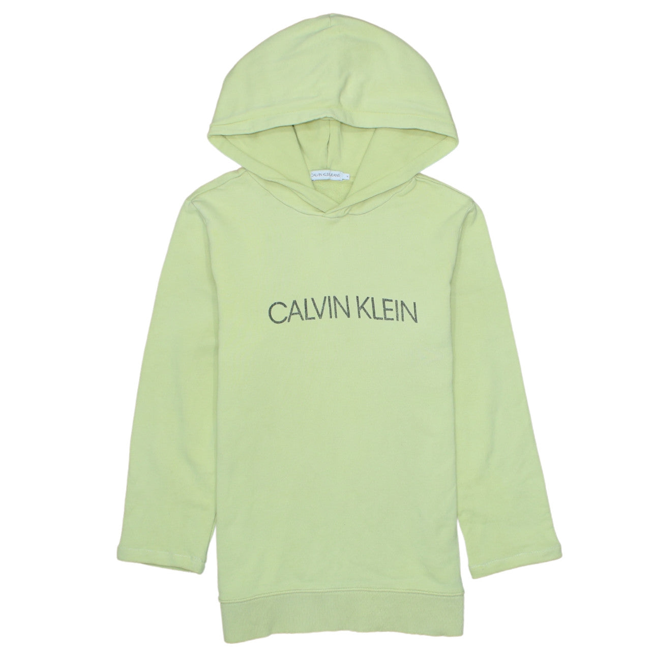 Calvin Klein Jeans Womens Light Green Hoodie Size 14 Cotton Pullover