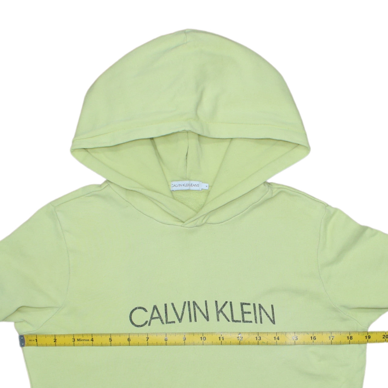 Calvin Klein Jeans Womens Light Green Hoodie Size 14 Cotton Pullover