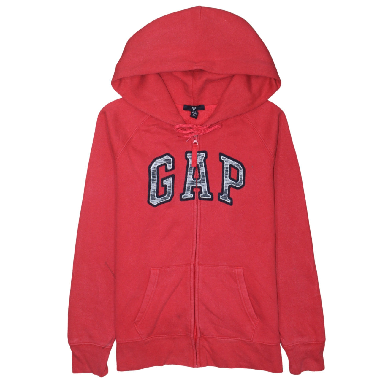 GAP Women Red Full Zip Hoodie Medium Cotton Blend Casual