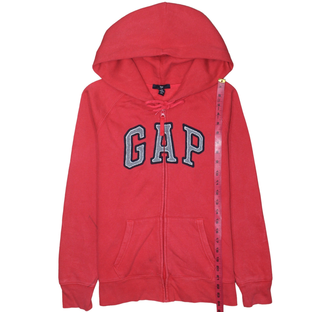 GAP Women Red Full Zip Hoodie Medium Cotton Blend Casual