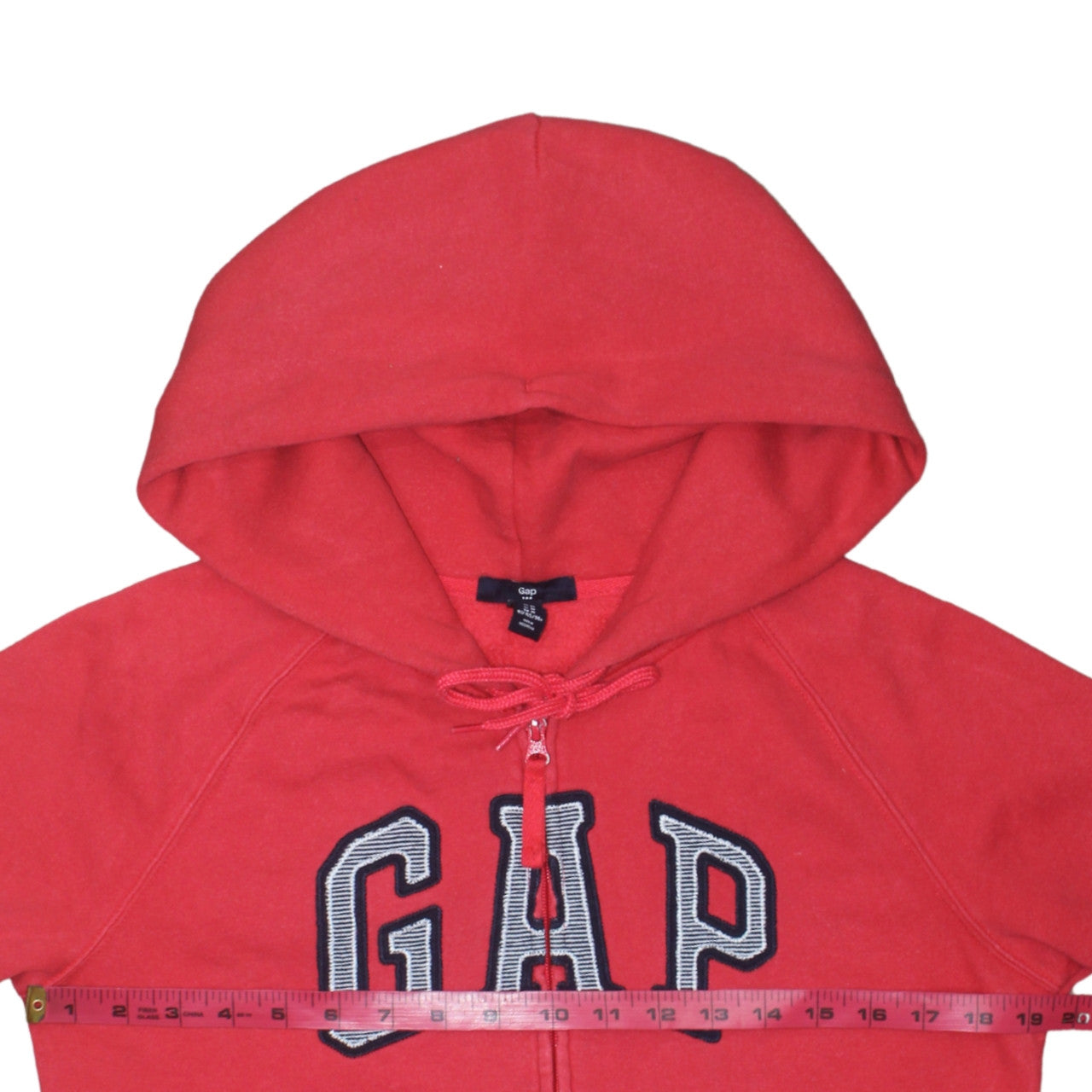 GAP Women Red Full Zip Hoodie Medium Cotton Blend Casual
