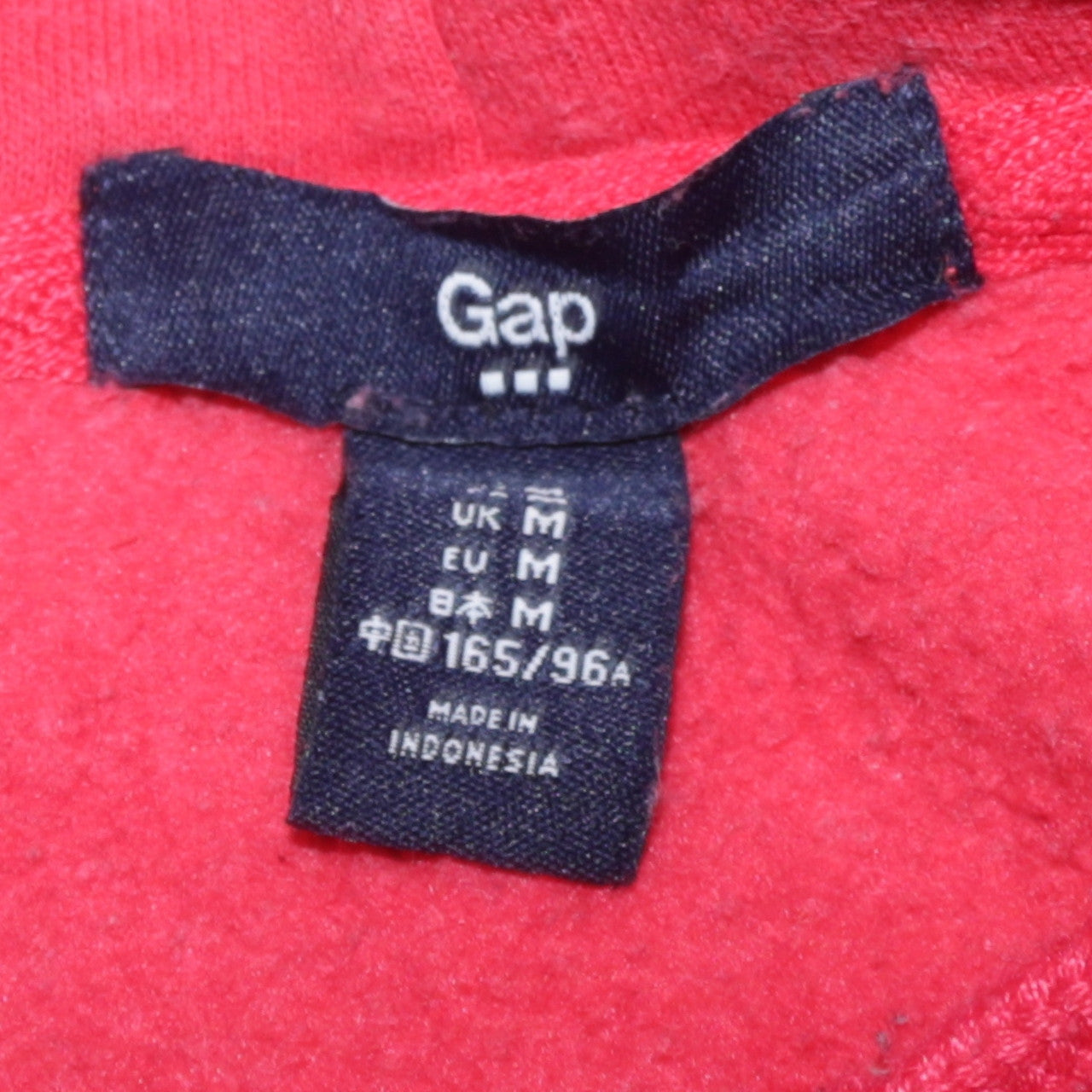 GAP Women Red Full Zip Hoodie Medium Cotton Blend Casual