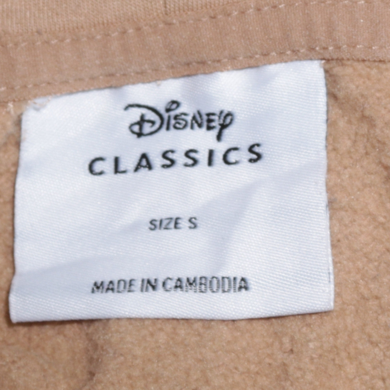Disney Chip & Dale Women's Beige Hoodie S Pullover Graphic Print