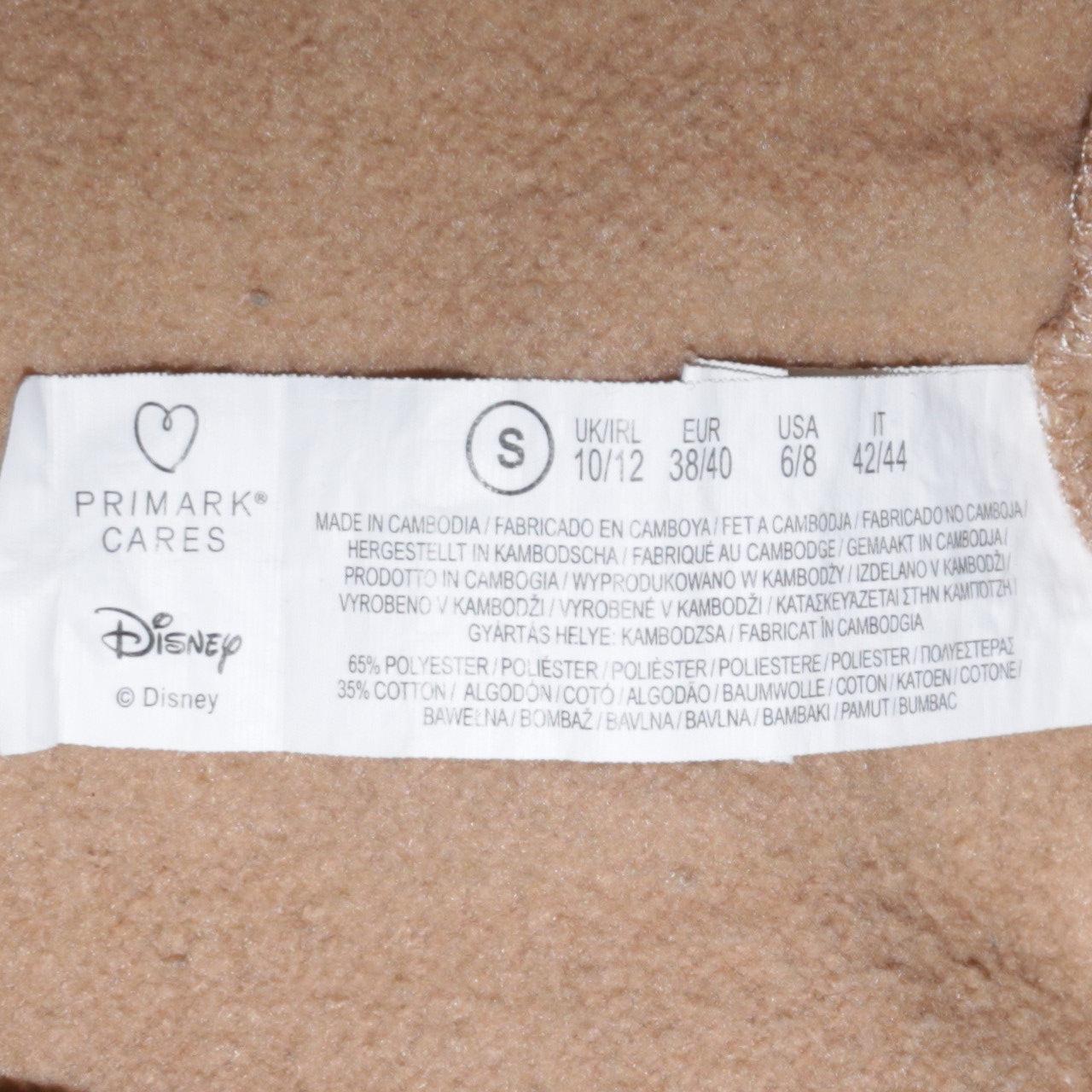 Disney Chip & Dale Women's Beige Hoodie S Pullover Graphic Print