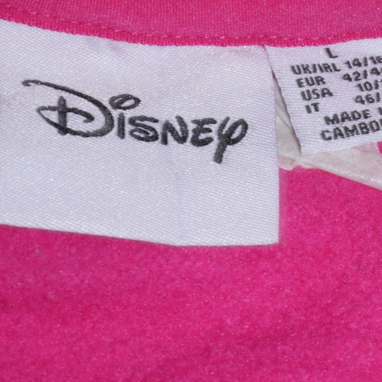 Disney Primark Women’s Pink Stitch Sweatshirt L 14/16 Graphic Pullover
