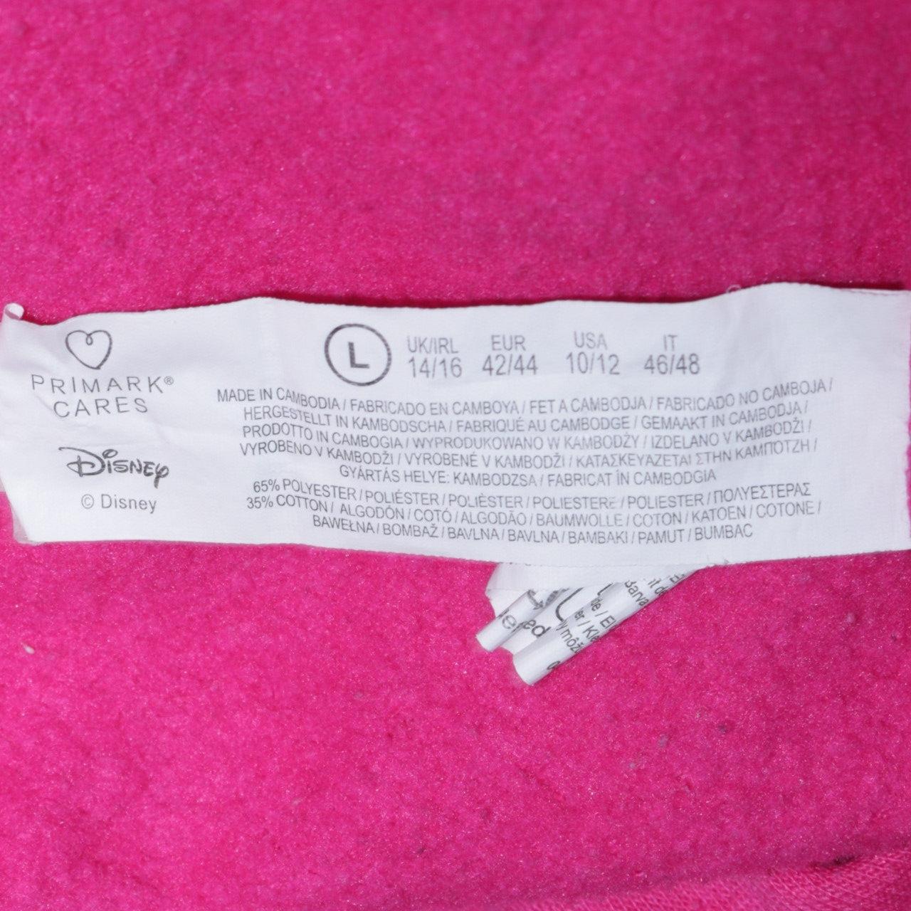 Disney Primark Women’s Pink Stitch Sweatshirt L 14/16 Graphic Pullover