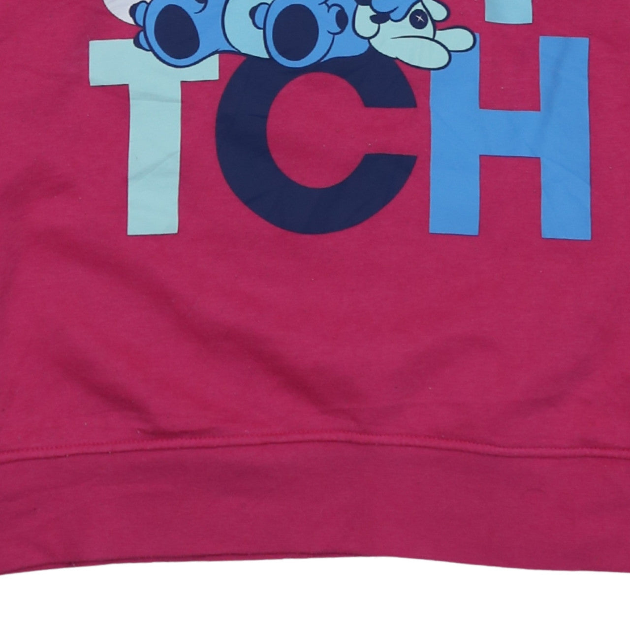 Disney Primark Women’s Pink Stitch Sweatshirt L 14/16 Graphic Pullover