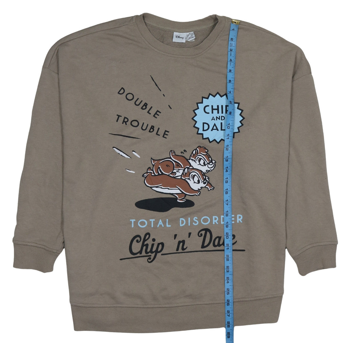 Disney Women’s Brown Chip 'n' Dale Graphic Pullover Sweatshirt XL