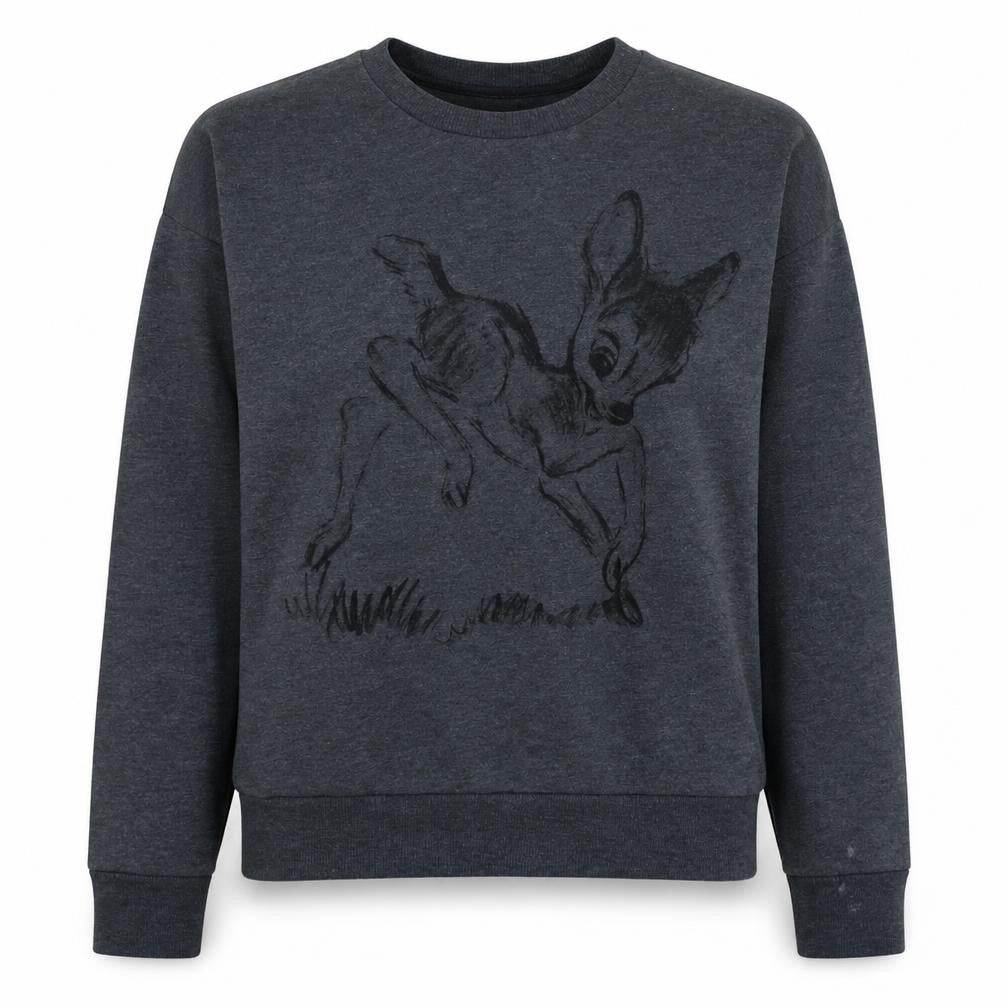 Disney x Primark Women's Grey Bambi Pullover Sweatshirt 2XS