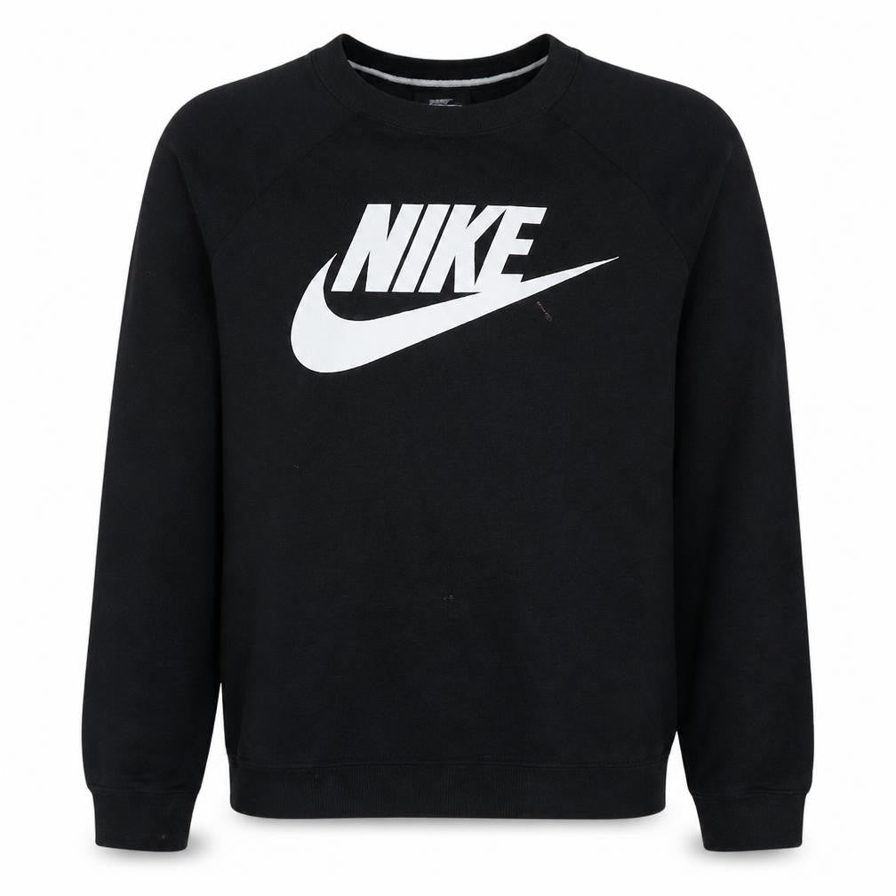 Nike Men's Black Small Pullover Crew Neck Logo Sweatshirt