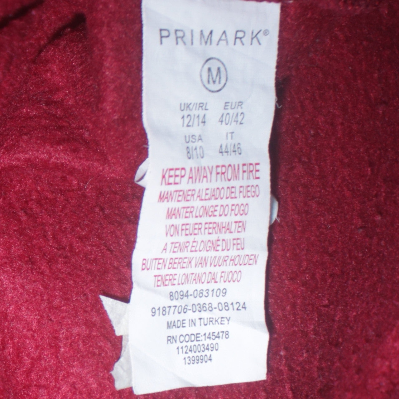 Disney Primark Women's Red Winnie the Pooh Pullover Sweatshirt Size M 12/14