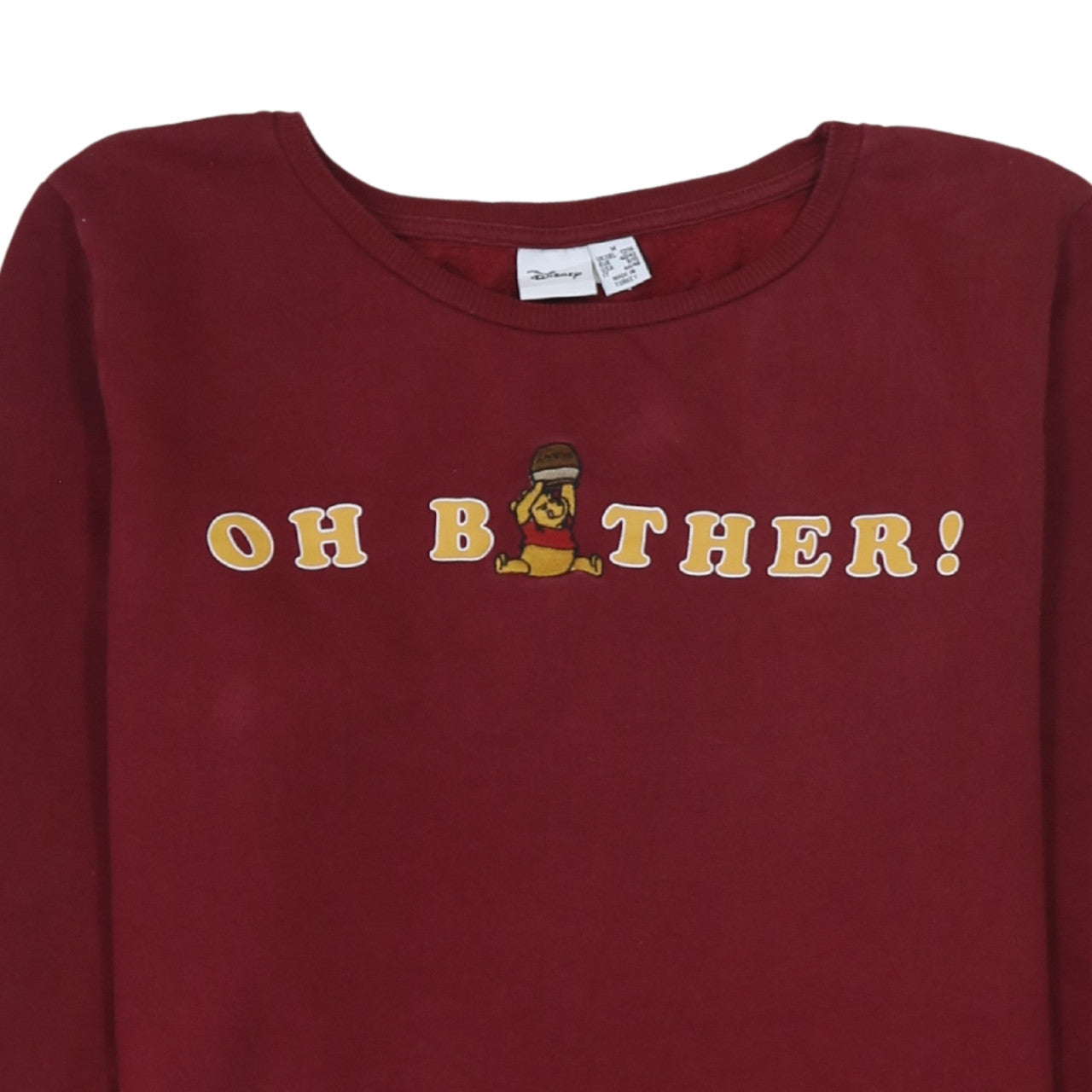Disney Primark Women's Red Winnie the Pooh Pullover Sweatshirt Size M 12/14