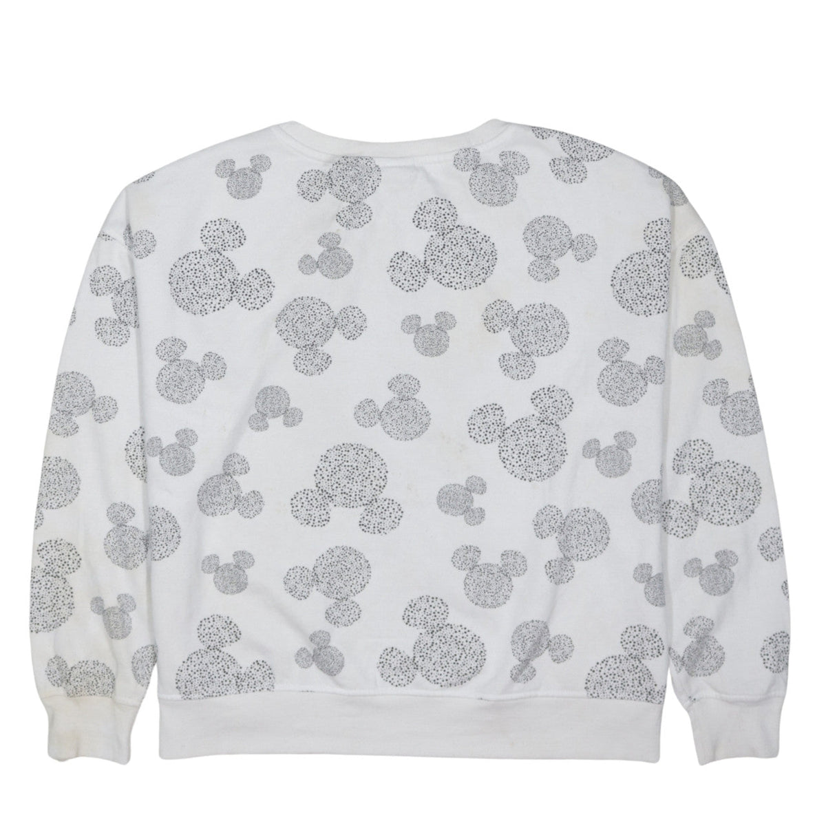 Disney Primark Womens White Mickey Mouse Print Pullover Sweatshirt Size M