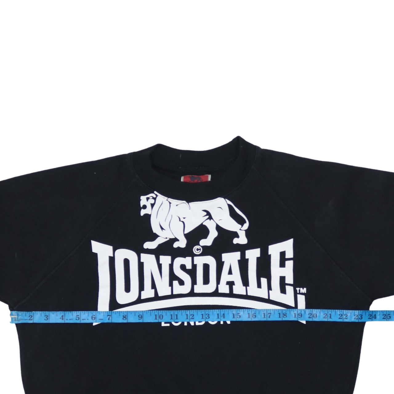 Lonsdale Men's Black Crew Neck Logo Sweatshirt Size M