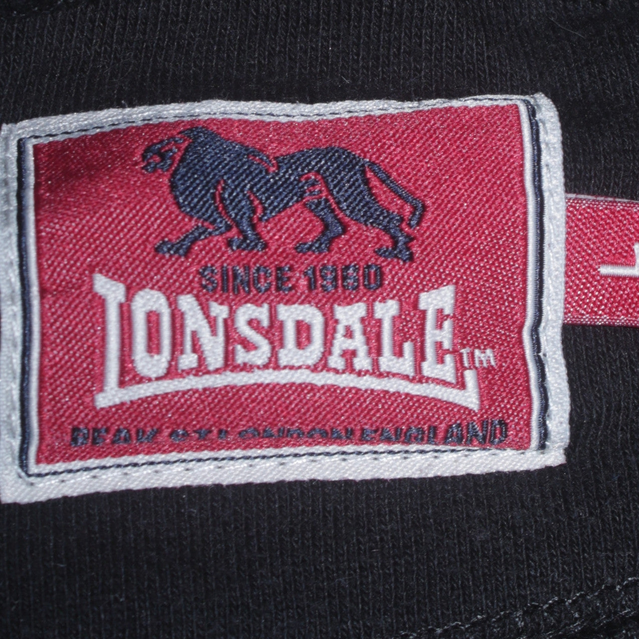 Lonsdale Men's Black Crew Neck Logo Sweatshirt Size M