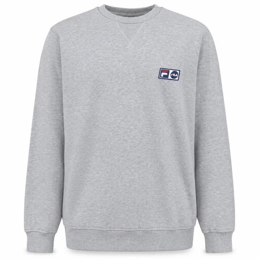Fila Men's Grey Pullover Sweatshirt Small Crew Neck Logo Athletic Fit