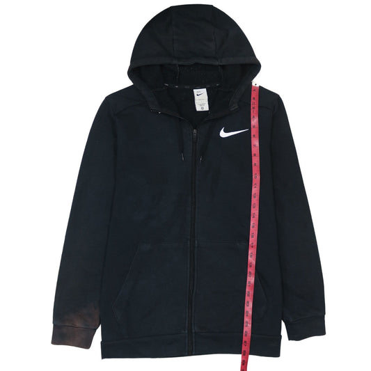 Nike Women's Black Full Zip Hoodie L Dri-Fit Cotton Blend Sweatshirt