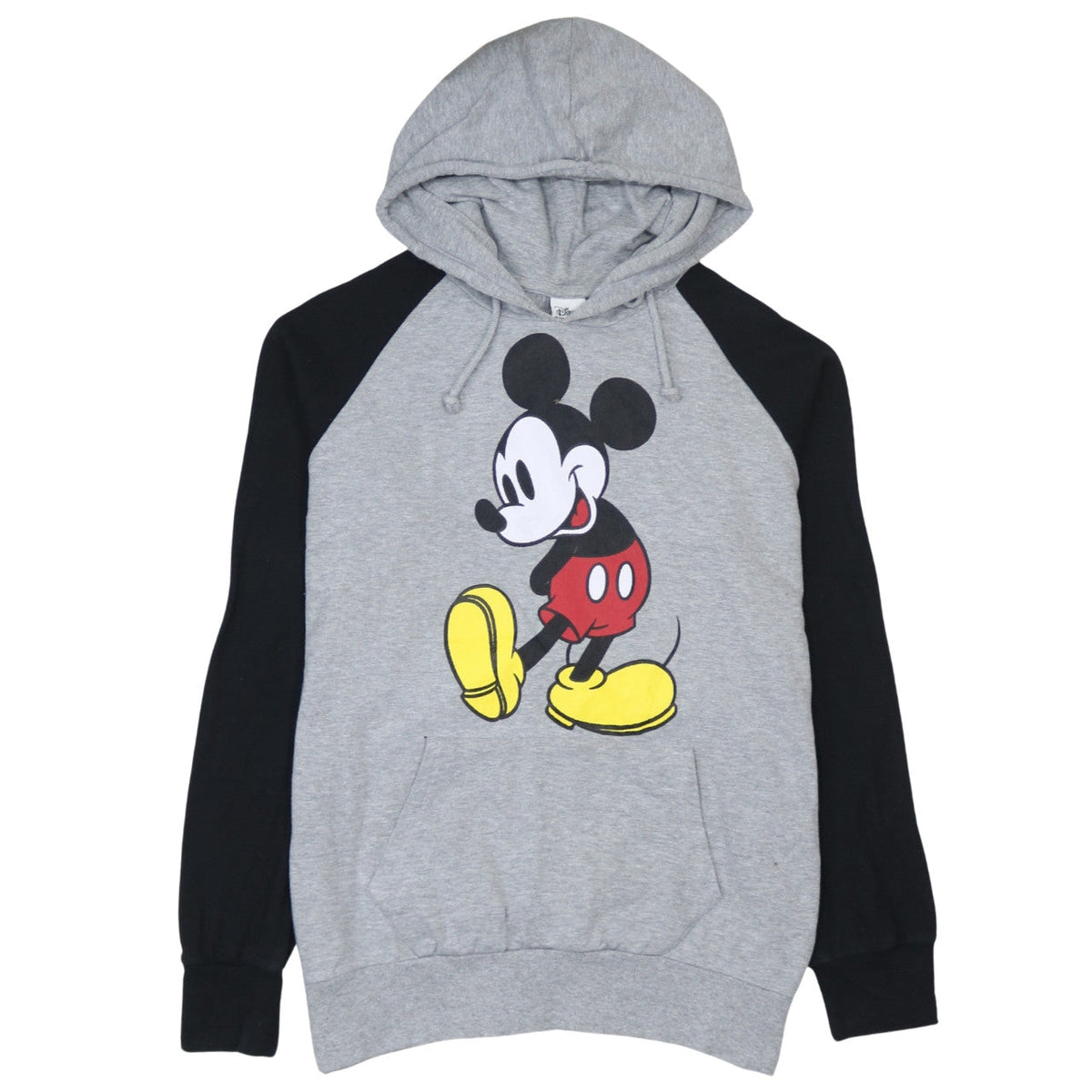 Disney Women’s Grey & Black Mickey Mouse Pullover Hoodie Size 18