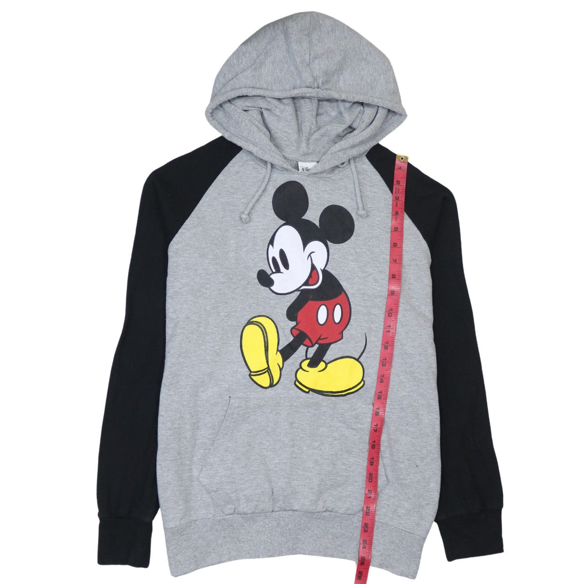 Disney Women’s Grey & Black Mickey Mouse Pullover Hoodie Size 18